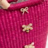 Bolga Basket – Limited Edition "Bees" (Pink with Crystal Bee Charms)