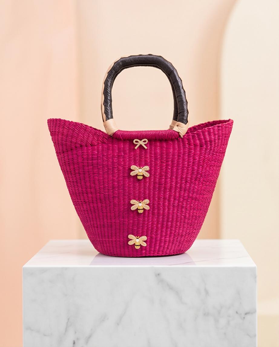 Bolga basket Handmade limited collection Bees