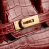 Hérmes Red Ruby crocodile leather BADGE Hérmes Red Ruby crocodile leather BADGE