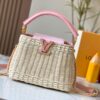 Louis Vuitton Wicker Rattan Basket Bag - pink Louis Vuitton Wicker Rattan Basket Bag - pink