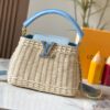Louis Vuitton Wicker Rattan Basket Bag - blue Louis Vuitton Wicker Rattan Basket Bag - blue