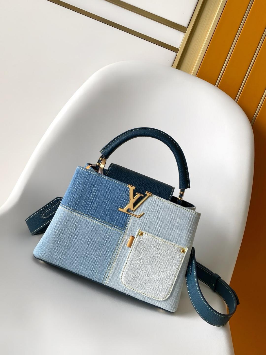 Louis Vuitton Wicker Basket Bag (Blue)