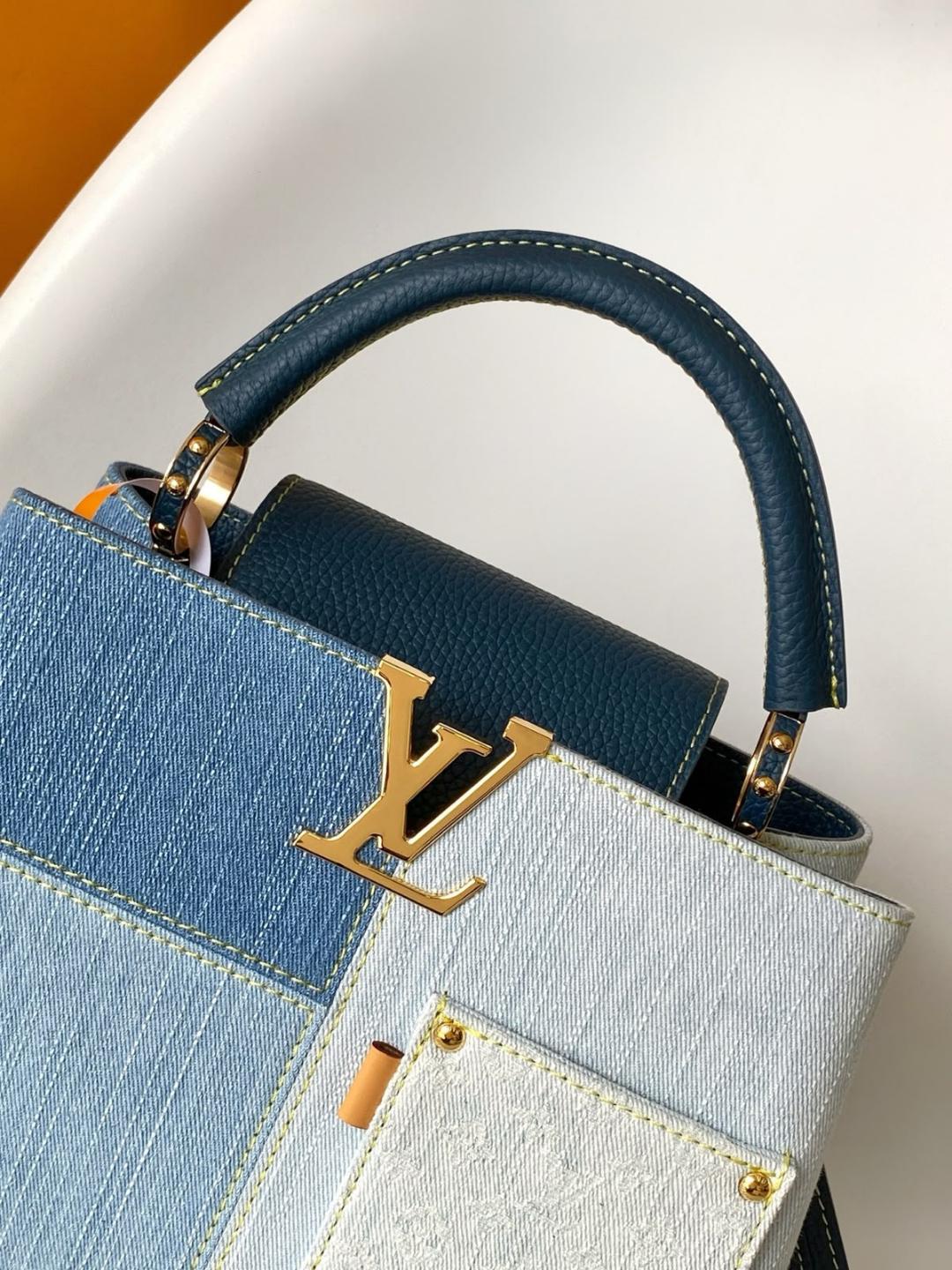 Louis Vuitton Wicker Basket Bag (Blue)