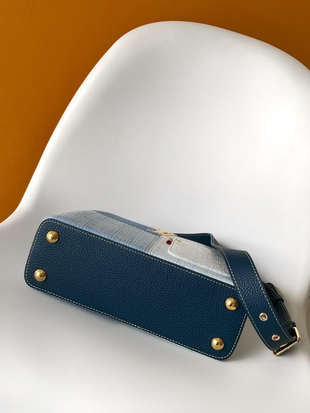 Louis Vuitton Wicker Basket Bag (Blue)