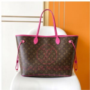 Louis Vuitton Neverfull Style – Monogram with Pink "Palma de Mallorca